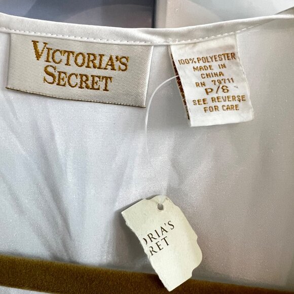 Vintage Victoria's Secret Peignoir 1980s Embroidered Nightgown & Robe Set P/S NW - Picture 5 of 16